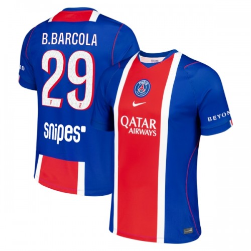 Maglia Paris Saint Germain Bradley Barcola 29 Primo 2026-27 Maniche Corte - Uomo Maglia Paris Saint Germain Bradley Barcola 29 Primo 2026-27 Maniche Corte - Uomo