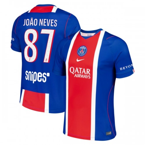 Maglia Paris Saint Germain Joao Neves 87 Primo 2026-27 Maniche Corte - Uomo Maglia Paris Saint Germain Joao Neves 87 Primo 2026-27 Maniche Corte - Uomo