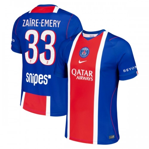 Maglia Paris Saint Germain Zaire Emery 33 Primo 2026-27 Maniche Corte - Uomo Maglia Paris Saint Germain Zaire Emery 33 Primo 2026-27 Maniche Corte - Uomo