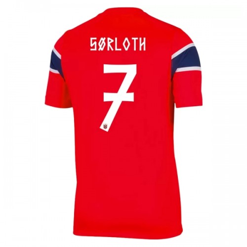 Maglia Norvegia Sorloth 7 Primo Mondiali 2026 Maniche Corte - Uomo Maglia Norvegia Sorloth 7 Primo Mondiali 2026 Maniche Corte - Uomo