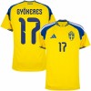 Maglia Svezia Gyokeres 17 Primo Mondiali 2026 Maniche Corte - Uomo