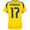 Maglia Svezia Gyokeres 17 Primo Mondiali 2026 Maniche Corte - Uomo