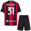 Divisa AC Milan Pavlovic 31 Primo 2026-27 Maniche Corte - Bambino Divisa AC Milan Pavlovic 31 Primo 2026-27 Maniche Corte - Bambino