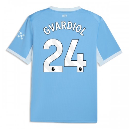 Maglia Manchester City Gvardiol 24 Primo 2026-27 Maniche Corte - Uomo Maglia Manchester City Gvardiol 24 Primo 2026-27 Maniche Corte - Uomo