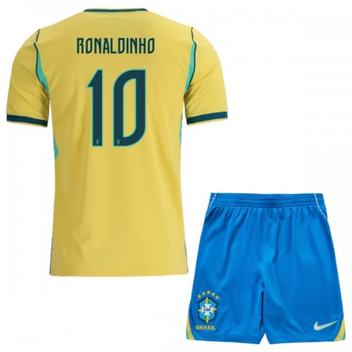 Divisa Brasile Ronaldinho 10 Primo Mondiali 2026 Maniche Corte - Bambino Divisa Brasile Ronaldinho 10 Primo Mondiali 2026 Maniche Corte - Bambino