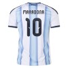 Divisa Argentina Maradona 10 Primo Mondiali 2026 Maniche Corte - Bambino