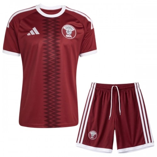 Divisa Qatar Primo Mondiali 2026 Maniche Corte - Bambino Divisa Qatar Primo Mondiali 2026 Maniche Corte - Bambino