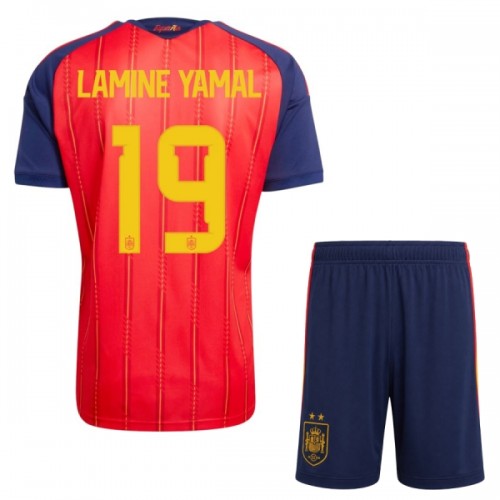 Divisa Spagna 2 Stars Lamine Yamal 19 Primo Mondiali 2026 Maniche Corte - Bambino Divisa Spagna 2 Stars Lamine Yamal 19 Primo Mondiali 2026 Maniche Corte - Bambino