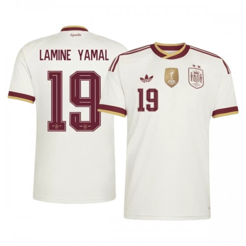 Maglia Spagna 2 Stars Lamine Yamal 19 Secondo Mondiali 2026 Maniche Corte - Uomo Maglia Spagna 2 Stars Lamine Yamal 19 Secondo Mondiali 2026 Maniche Corte - Uomo