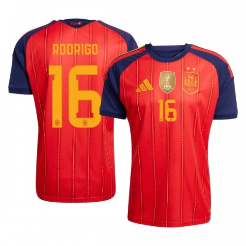 Maglia Spagna 2 Stars Rodrigo 16 Primo Mondiali 2026 Maniche Corte - Uomo Maglia Spagna 2 Stars Rodrigo 16 Primo Mondiali 2026 Maniche Corte - Uomo