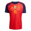 Maglia Spagna 2 Stars Rodrigo 16 Primo Mondiali 2026 Maniche Corte - Uomo