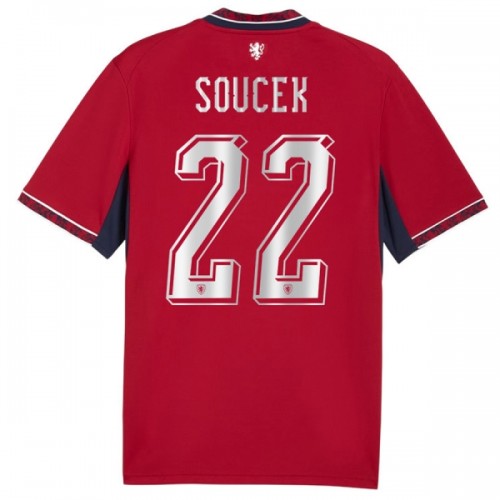 Maglia Repubblica Ceca Soucek 22 Primo Mondiali 2026 Maniche Corte - Uomo Maglia Repubblica Ceca Soucek 22 Primo Mondiali 2026 Maniche Corte - Uomo