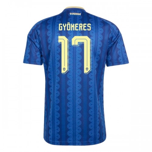 Maglia Svezia Gyokeres 17 Secondo Mondiali 2026 Maniche Corte - Uomo Maglia Svezia Gyokeres 17 Secondo Mondiali 2026 Maniche Corte - Uomo