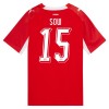 Maglia Svizzera Djibril Sow 15 Primo Mondiali 2026 Maniche Corte - Uomo Maglia Svizzera Djibril Sow 15 Primo Mondiali 2026 Maniche Corte - Uomo