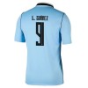 Maglia Uruguay Luis Suarez 9 Primo Mondiali 2026 Maniche Corte - Uomo Maglia Uruguay Luis Suarez 9 Primo Mondiali 2026 Maniche Corte - Uomo