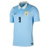 Maglia Uruguay Luis Suarez 9 Primo Mondiali 2026 Maniche Corte - Uomo