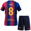 Divisa Barcellona Pedri 8 Primo 2026-27 Maniche Corte - Bambino Divisa Barcellona Pedri 8 Primo 2026-27 Maniche Corte - Bambino