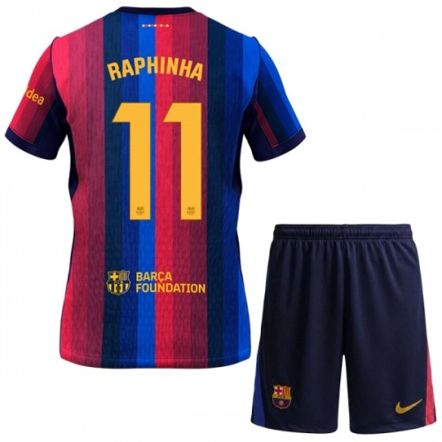 Divisa Barcellona Raphinha 11 Primo 2026-27 Maniche Corte - Bambino Divisa Barcellona Raphinha 11 Primo 2026-27 Maniche Corte - Bambino
