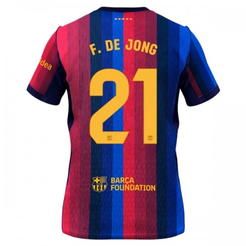Maglia Barcellona F. De Jong 21 Primo 2026-27 Maniche Corte - Uomo Maglia Barcellona F. De Jong 21 Primo 2026-27 Maniche Corte - Uomo