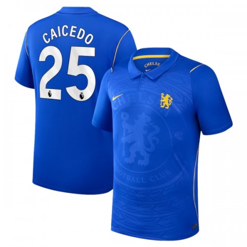 Maglia Chelsea Caicedo 25 Primo 2026-27 Maniche Corte - Uomo Maglia Chelsea Caicedo 25 Primo 2026-27 Maniche Corte - Uomo