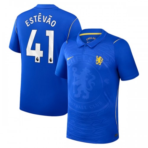 Maglia Chelsea Estevao 41 Primo 2026-27 Maniche Corte - Uomo Maglia Chelsea Estevao 41 Primo 2026-27 Maniche Corte - Uomo