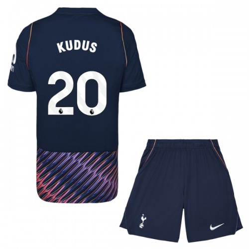 Divisa Tottenham Hotspur Kudus 20 Secondo 2026-27 Maniche Corte - Bambino Divisa Tottenham Hotspur Kudus 20 Secondo 2026-27 Maniche Corte - Bambino
