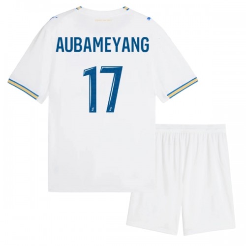 Divisa Olympique de Marseille Aubameyang 17 Primo 2026-27 Maniche Corte - Bambino Divisa Olympique de Marseille Aubameyang 17 Primo 2026-27 Maniche Corte - Bambino