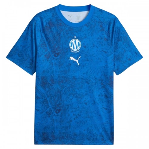 Maglia Olympique de Marseille Pre-Match 2026-27 Maniche Corte Blu - Uomo Maglia Olympique de Marseille Pre-Match 2026-27 Maniche Corte Blu - Uomo