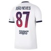 Maglia Paris Saint Germain Joao Neves 87 Secondo 2026-27 Maniche Corte - Uomo