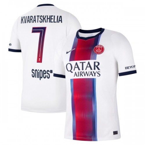 Maglia Paris Saint Germain Kvaratskhelia 7 Secondo 2026-27 Maniche Corte - Uomo Maglia Paris Saint Germain Kvaratskhelia 7 Secondo 2026-27 Maniche Corte - Uomo