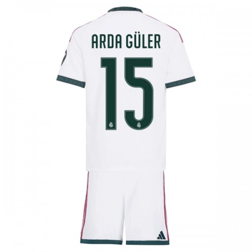 Divisa Real Madrid Arda Guler 15 Primo 2026-27 Maniche Corte - Bambino Divisa Real Madrid Arda Guler 15 Primo 2026-27 Maniche Corte - Bambino