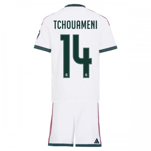 Divisa Real Madrid Tchouameni 14 Primo 2026-27 Maniche Corte - Bambino Divisa Real Madrid Tchouameni 14 Primo 2026-27 Maniche Corte - Bambino