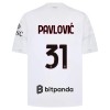 Maglia AC Milan Pavlovic 31 Secondo 2026-27 Maniche Corte - Uomo Maglia AC Milan Pavlovic 31 Secondo 2026-27 Maniche Corte - Uomo