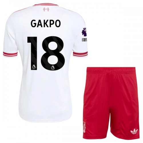 Divisa Liverpool Gakpo 18 Secondo 2026-27 Maniche Corte - Bambino Divisa Liverpool Gakpo 18 Secondo 2026-27 Maniche Corte - Bambino