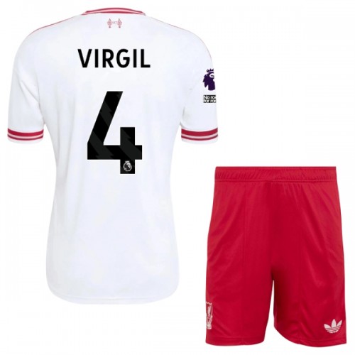 Divisa Liverpool Virgil 4 Secondo 2026-27 Maniche Corte - Bambino Divisa Liverpool Virgil 4 Secondo 2026-27 Maniche Corte - Bambino