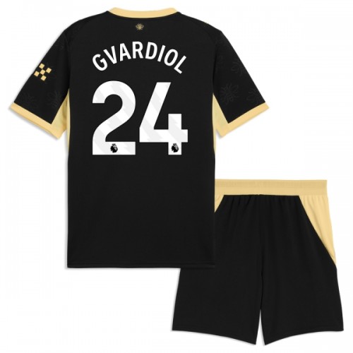 Divisa Manchester City Gvardiol 24 Secondo 2026-27 Maniche Corte - Bambino Divisa Manchester City Gvardiol 24 Secondo 2026-27 Maniche Corte - Bambino