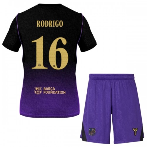 Divisa Barcellona Rodrigo 16 Secondo 2026-27 Maniche Corte - Bambino Divisa Barcellona Rodrigo 16 Secondo 2026-27 Maniche Corte - Bambino