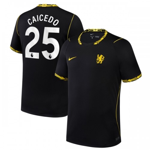 Maglia Chelsea Caicedo 25 Secondo 2026-27 Maniche Corte - Uomo Maglia Chelsea Caicedo 25 Secondo 2026-27 Maniche Corte - Uomo