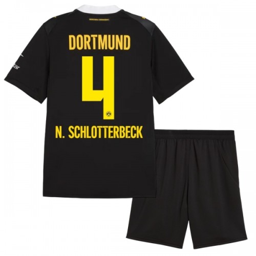 Divisa Borussia Dortmund N. Schlotterbeck 4 Secondo 2026-27 Maniche Corte - Bambino Divisa Borussia Dortmund N. Schlotterbeck 4 Secondo 2026-27 Maniche Corte - Bambino