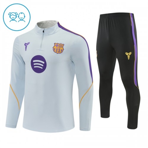 Barcellona Felpe da Allenamento Quarto-Zip 2026-27 Bianca - Bambino Barcellona Felpe da Allenamento Quarto-Zip 2026-27 Bianca - Bambino