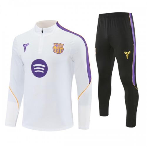 Barcellona Felpe da Allenamento Quarto-Zip 2026-27 Bianca - Uomo Barcellona Felpe da Allenamento Quarto-Zip 2026-27 Bianca - Uomo