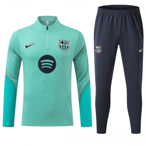 Barcellona Felpe da Allenamento Quarto-Zip 2026-27 Verde - Uomo Barcellona Felpe da Allenamento Quarto-Zip 2026-27 Verde - Uomo