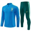 Brasile Felpe da Allenamento Quarto-Zip 2026-27 Blu - Uomo Brasile Felpe da Allenamento Quarto-Zip 2026-27 Blu - Uomo