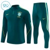 Brasile Felpe da Allenamento Quarto-Zip 2026-27 Verde - Bambino Brasile Felpe da Allenamento Quarto-Zip 2026-27 Verde - Bambino