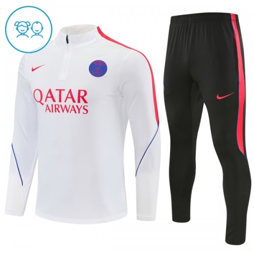 Paris Saint Germain Felpe da Allenamento Quarto-Zip 2026-27 Bianca - Bambino Paris Saint Germain Felpe da Allenamento Quarto-Zip 2026-27 Bianca - Bambino