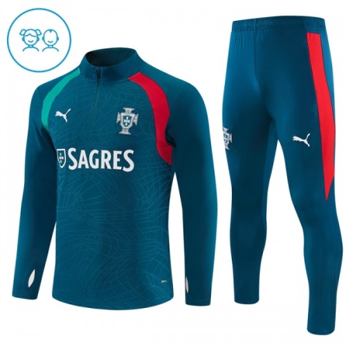 Portogallo Felpe da Allenamento Quarto-Zip 2026-27 Blu - Bambino Portogallo Felpe da Allenamento Quarto-Zip 2026-27 Blu - Bambino