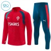 Portogallo Felpe da Allenamento Quarto-Zip 2026-27 Rossa - Bambino Portogallo Felpe da Allenamento Quarto-Zip 2026-27 Rossa - Bambino