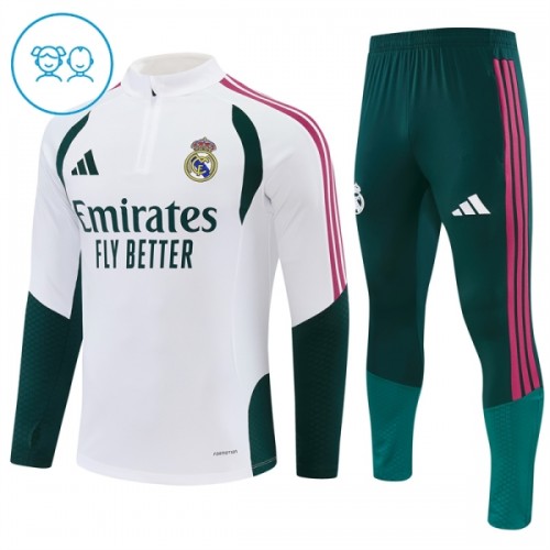 Real Madrid Felpe da Allenamento Quarto-Zip 2026-27 Bianca - Bambino Real Madrid Felpe da Allenamento Quarto-Zip 2026-27 Bianca - Bambino