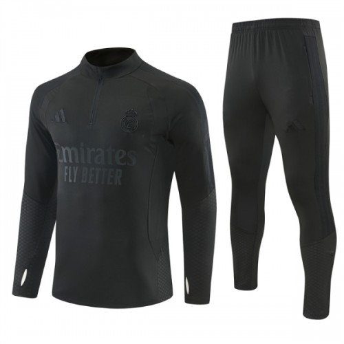 Real Madrid Felpe da Allenamento Quarto-Zip 2026-27 Nera - Uomo Real Madrid Felpe da Allenamento Quarto-Zip 2026-27 Nera - Uomo