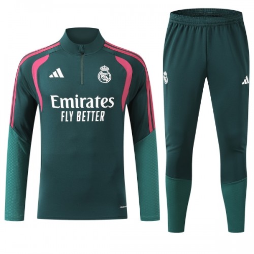 Real Madrid Felpe da Allenamento Quarto-Zip 2026-27 Verde - Uomo Real Madrid Felpe da Allenamento Quarto-Zip 2026-27 Verde - Uomo